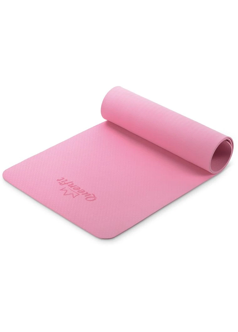 Коврик (мат) для фитнеса и йоги Premium TPE 0,5см розовый Queenfit (303126882)