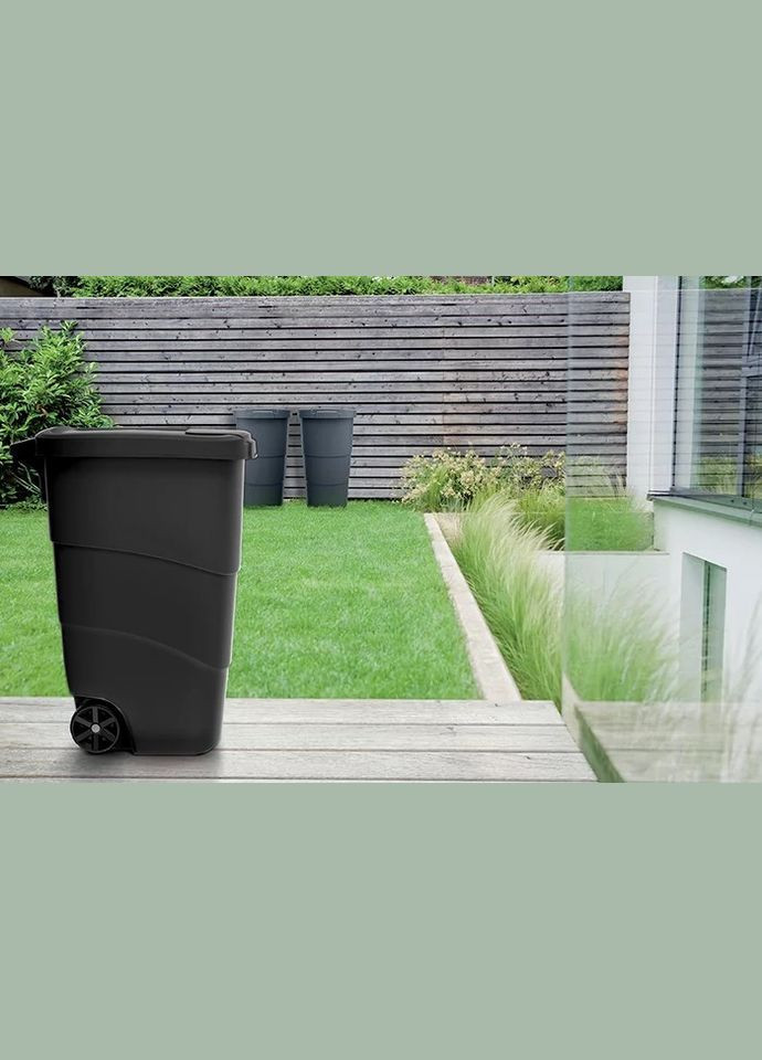 Бак для сміття Wheeler 110 л, антрацит Prosperplast (329826953)