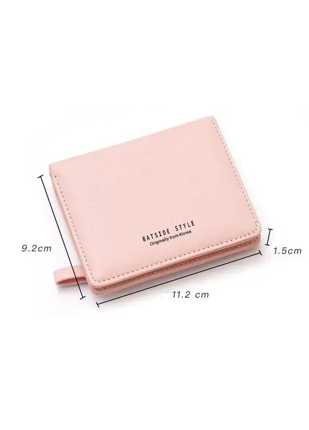 Жіночий гаманець шкіряний з монетницею, корейський гаманець рожевий, маленький гаманець шкіра PU No Brand (289870009)