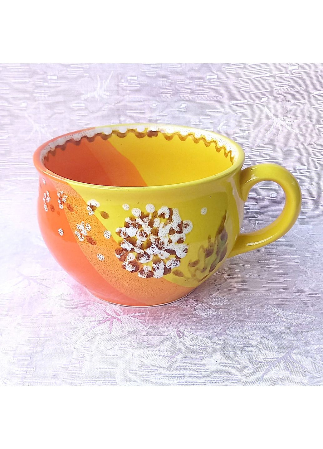 Чашка керамічна ручної роботи "Яскрава" (500 мл) No Brand (370162230)