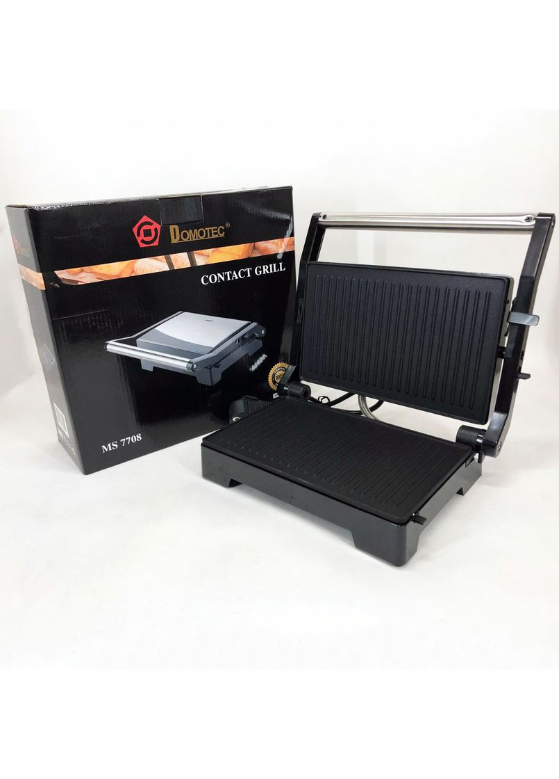 Электрогриль настольный для мяса MS-7708 1000 W, Электрогриль для стейков OJ-934 прижимной гриль Domotec (352770607)