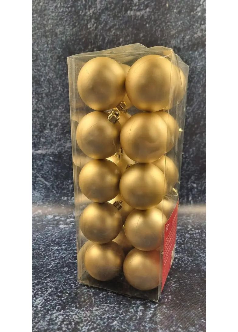 Іграшки на ялинку золотисті 20 штук Livarno home (354828956)