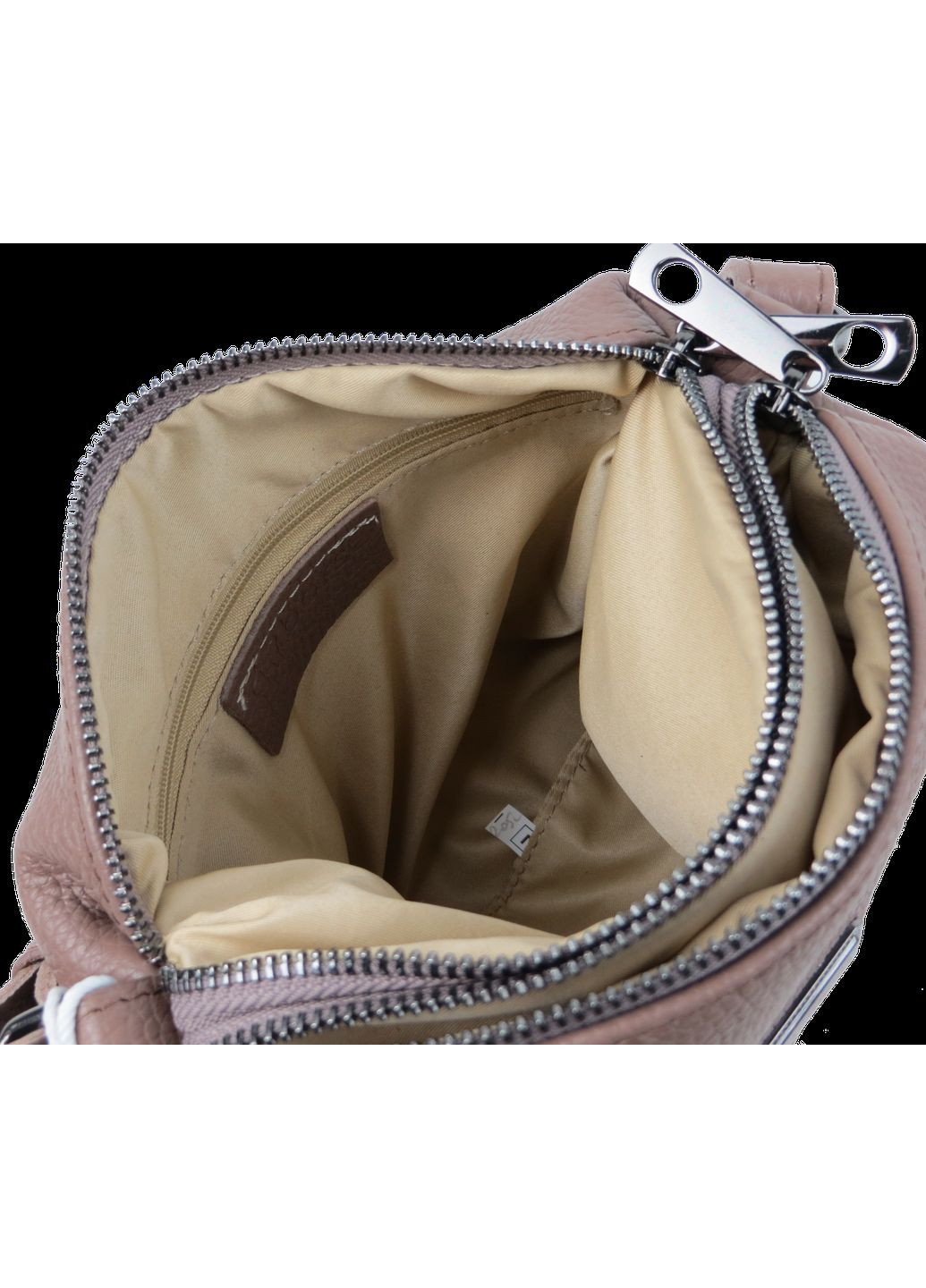 Жіноча наплічна шкіряна сумка бежева Borsacomoda (360894392)