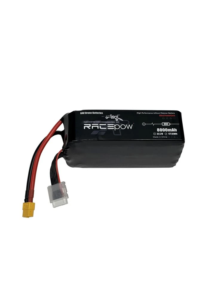 Аккумуляторный блок Lipo 6s 8000mAh 80C XT60 (8000mAh-6s-80C) RacePow (393957119)