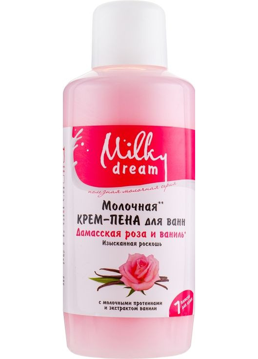 Крем-пена для ванн "Дамасская роза и ваниль" 1000ml (446733-25185) Milky Dream (368616939)