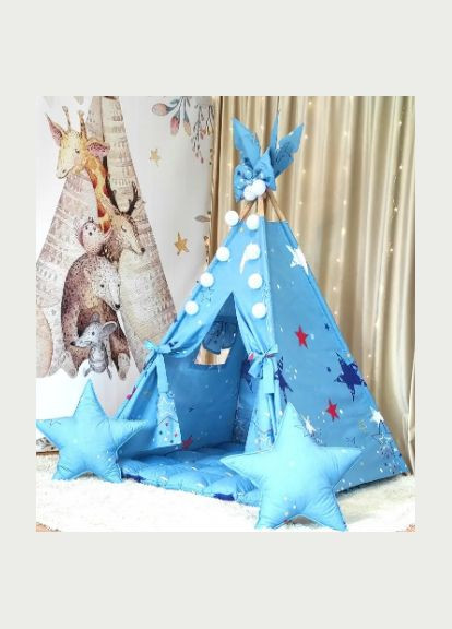 Дитячий Вігвам COOL БОН БОН Повний комплект (коврик Бонбон+подушки) No Brand (304287801)