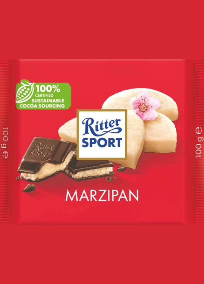 Чорний шоколад з начинкою марципан 100г ТМ Ritter Sport (317287084)