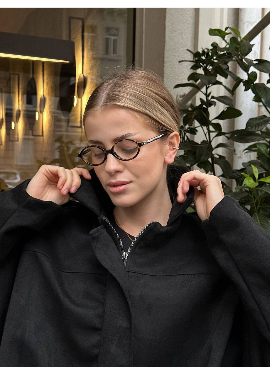 Чорна демісезонна куртка жіноча замшева Style Point