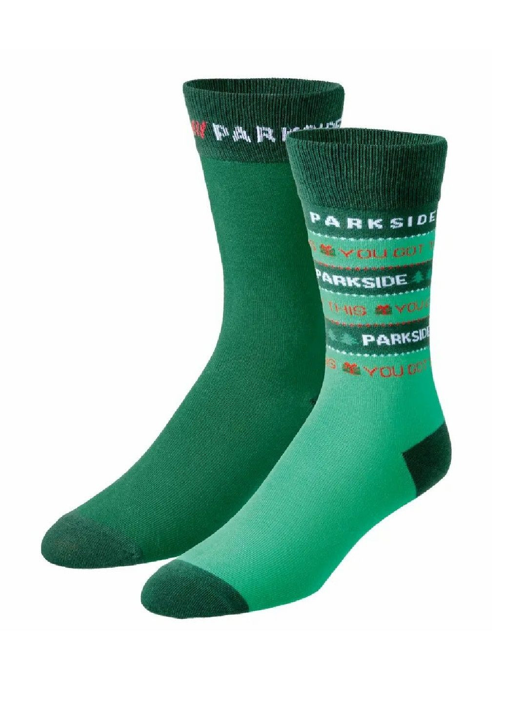 Зелёные мужские рождественские носки из органического хлопка(2шт) Parkside новогодние (360891497)