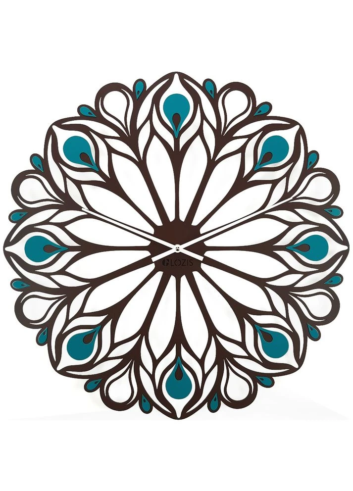 Настенные Часы Peacock Feather B-015 50х50 Glozis (390013160)