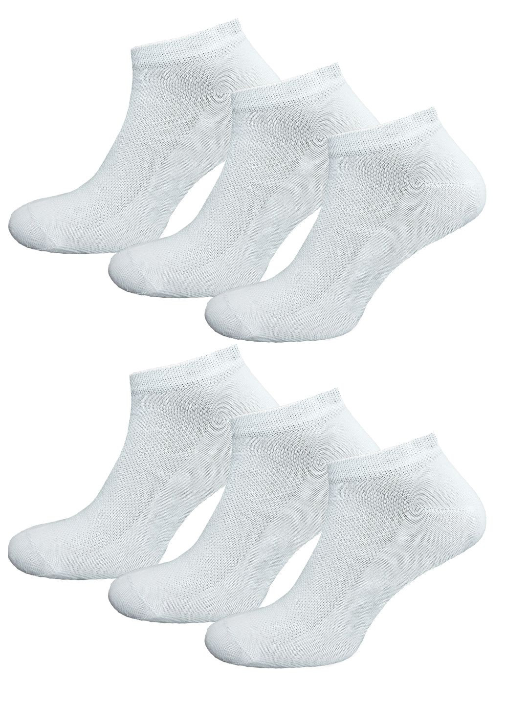 Белые набор носков сетка хлопок 6 пар житомир msс 610/6 р.40-44 XTeam однотонные (341721027)