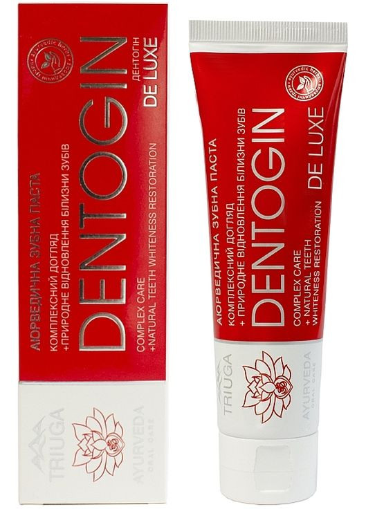 Аюрведична зубна паста "Природне відновлення білизни емалі" Dentogin De Luxe 100g (1257638-144625) Triuga (368637821)