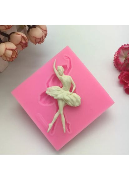 Молд силіконовий Балерина 84 на 84 мм рожевий Jannet молди (369163579)