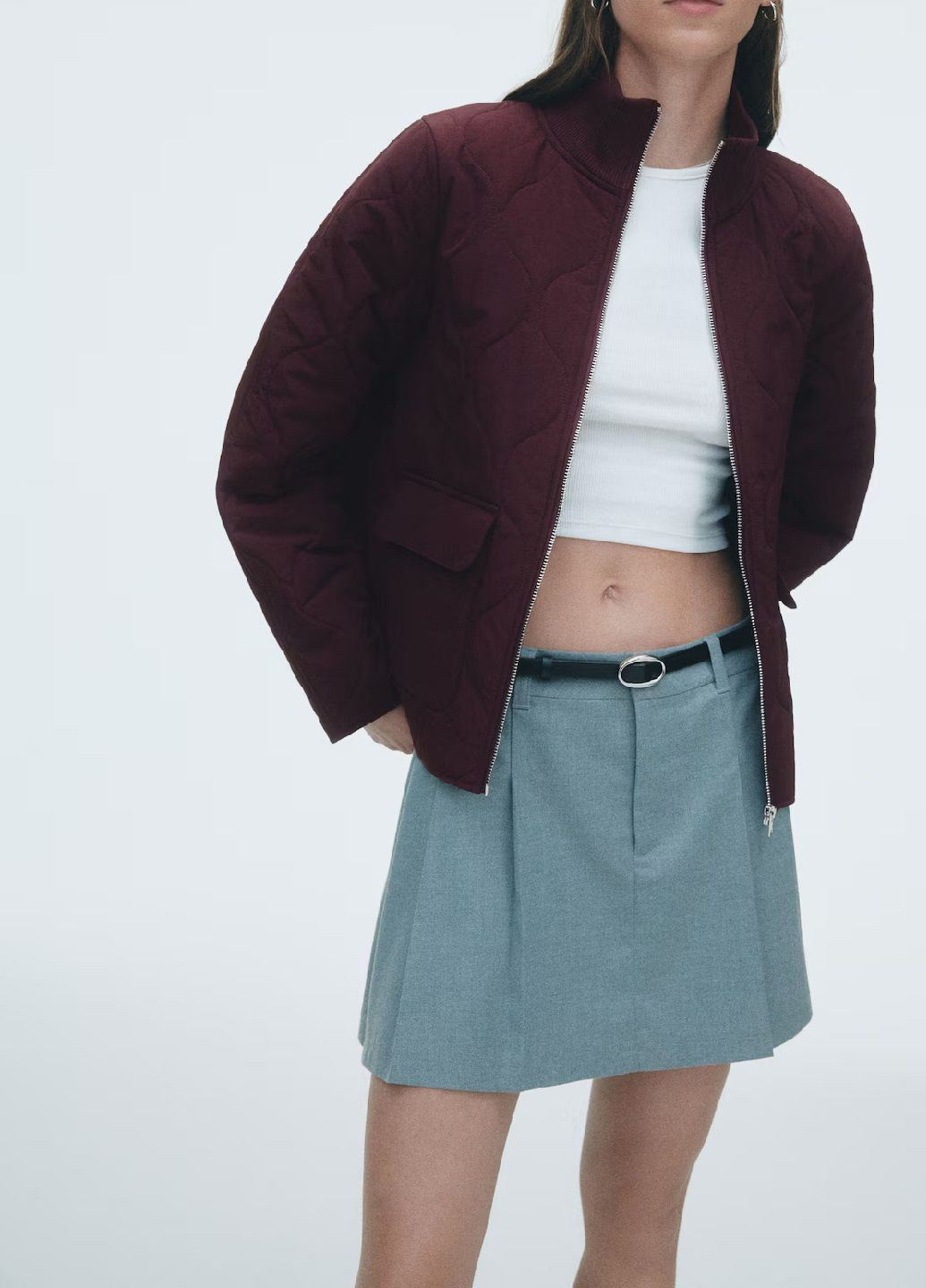 Бордовая демисезонная куртка H&M