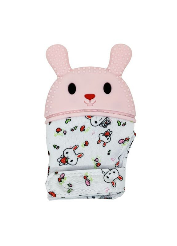 Прорізувач-рукавичка "Зайчик" MGZ-0404(Pink) на липучці Megazayka (343275498)