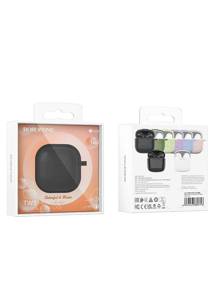 Наушники BW29 Charm true wireless BT headset Space Black Borofone (305772456)