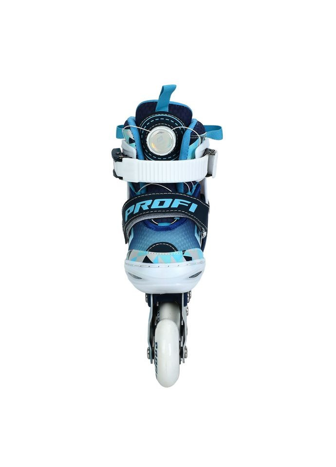 Детские раздвижные ролики с шнуровкой и баклей для активного отдыха от 4 лет с LED-подсветкой Profi (368758092)