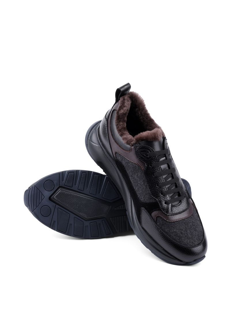 Чорні Зимовий чоловічі кросівки d2436-95-305m чорний шкіра MIRATON