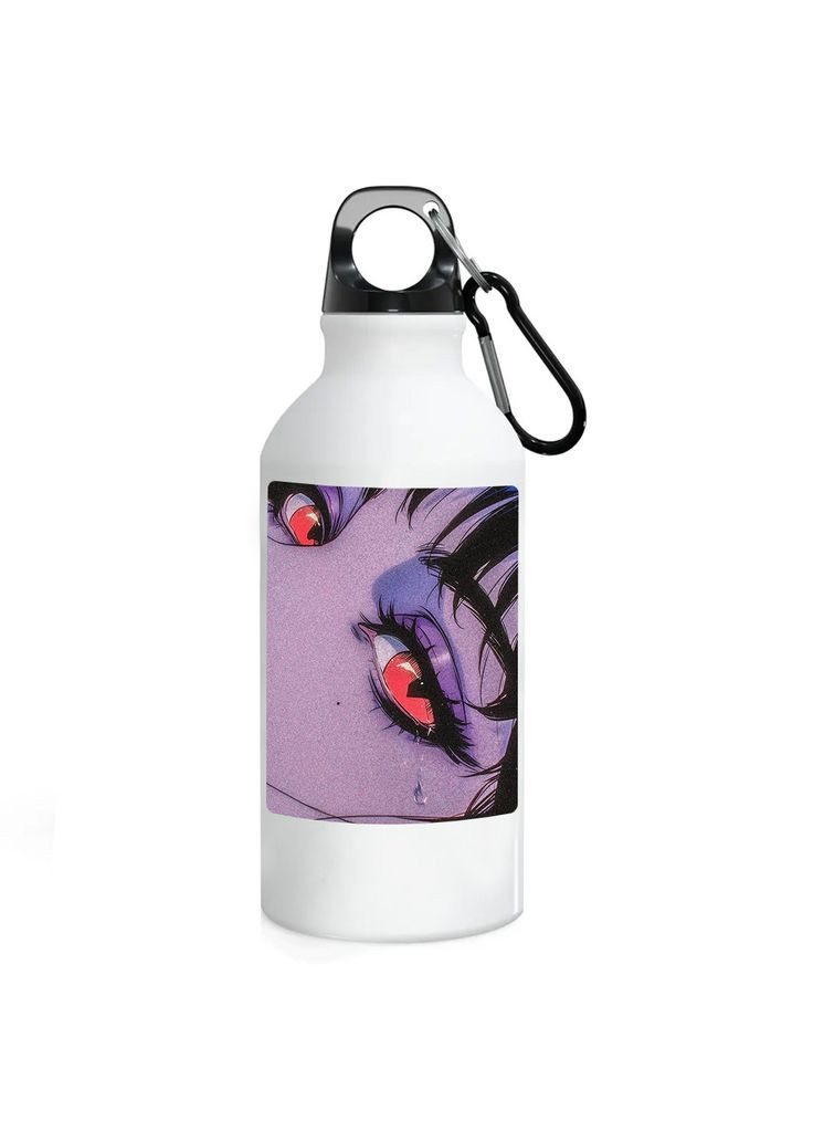 Фляга (пляшка) для води з карабіном 500 мл Металева (Туристична, Для кемпінгу, Для спорту) #205 500 мл Білий No Brand (323639875)