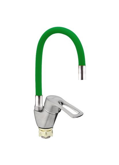 Смеситель для кухни YUB с зеленым гибким изливом (ZX0437) Zerix 181 (324804576)