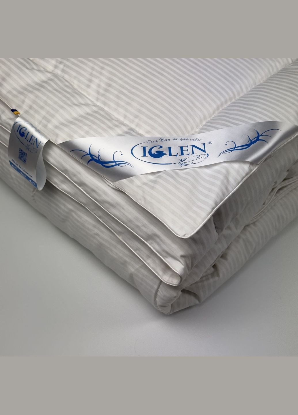 Зимнее одеяло со 100% серым гусиным пухом двуспальное 160х215 (1602151c) Iglen (282313171)