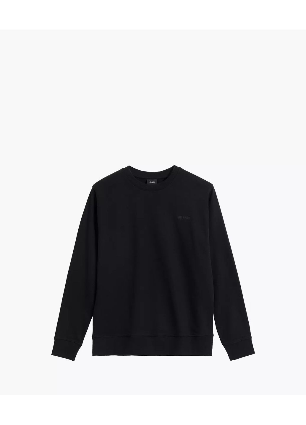 Черный мужской свитшот Atlantic однотонный без декора (348791138)