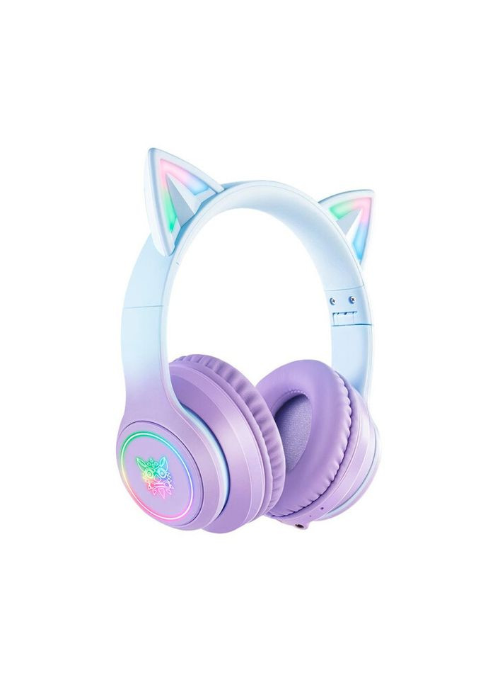Навушники Bluetooth з підсвіткою B90 Gaming CAT with LED фіолетові Onikuma (282928383)
