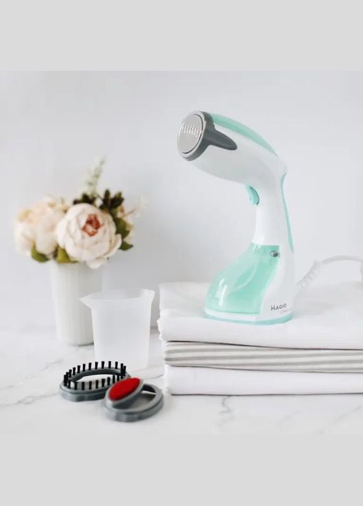 Ручний вертикальний відпарювач MG-326 0.26л парова праска для одягу 1200Вт Біла з зеленим Magio (316296262)