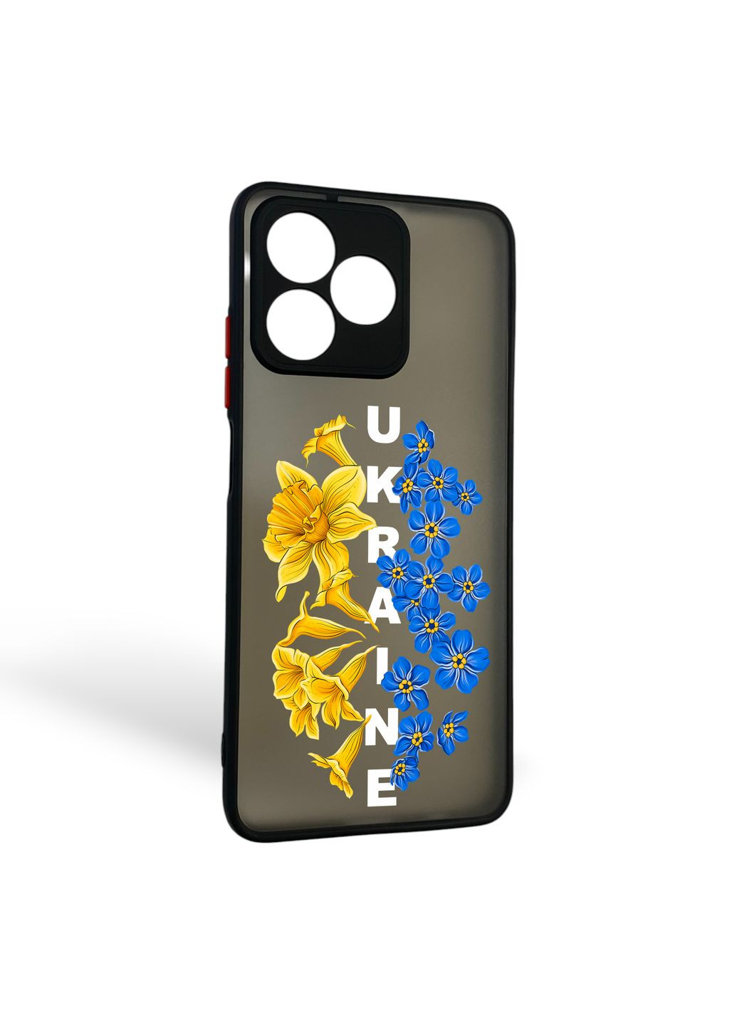 Чохол для телефона Note 50 с 3D принтом патріотичним із захистом камери на реалмі нот 50 чорний Realme (366389130)