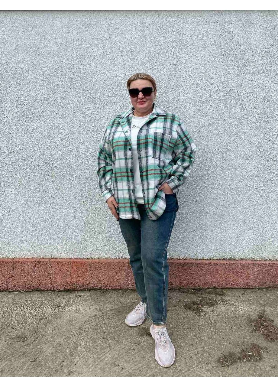 🔲Жіноча подовжена сорочка oversize з турецького кашеміру | Розмірна сітка в описі Vione (368708742)