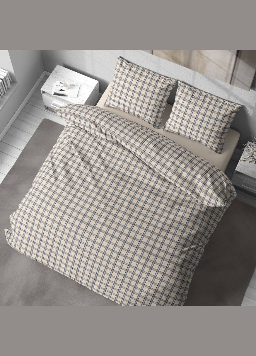 Постільна білизна " ", Полісатин, Бежевий, Євро P-0165 Lelit (316632489)