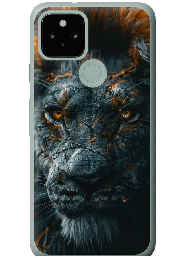 Силіконовий чохол 'Полум'яний лев' для Endorphone Google Pixel 5 (297658163)