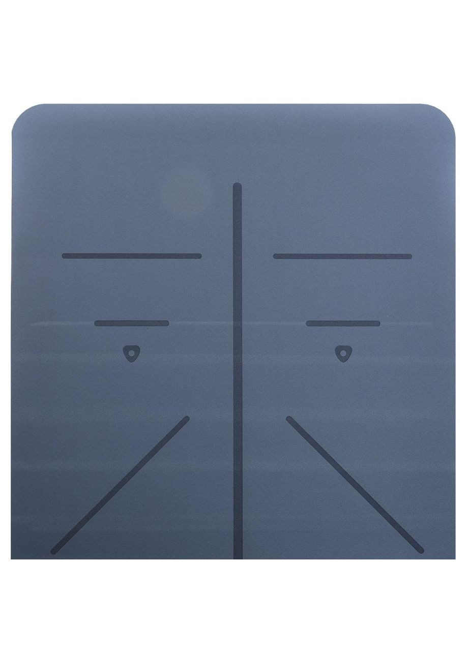 Коврик для йоги и фитнеса PU резина двухслойная 5мм FI-3867 (PU, RB, размер 183x68x0,5см, графитовый) Record (361439506)