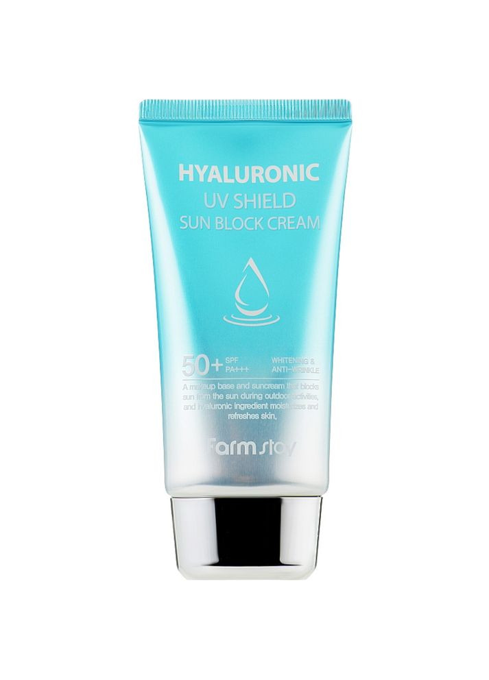 Сонцезахисний крем із гіалуроновою кислотою Hyaluronic Uv Shield Sun Block Cream SPF50+ PA+++ 70 г (8809426958153) FarmStay (349755046)