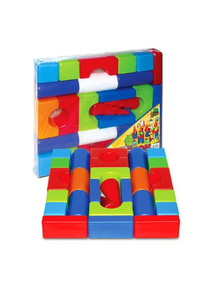 Детский конструктор Теремок из пластиковых блоков для детей от 3 лет развивающая игра универсальный набор Mtoys (368755548)