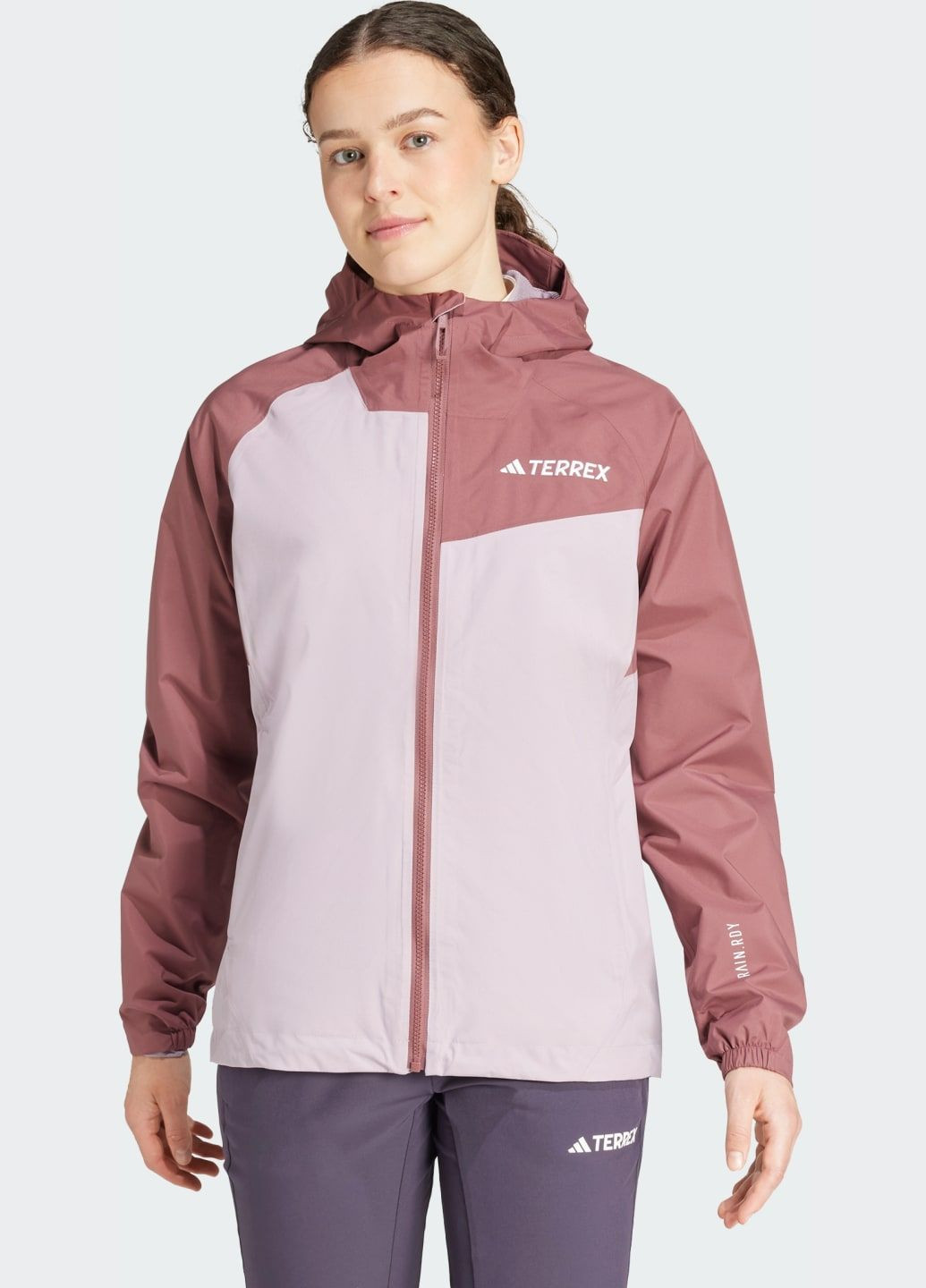 Фиолетовая демисезонная куртка-дождевик terrex multi 2l adidas