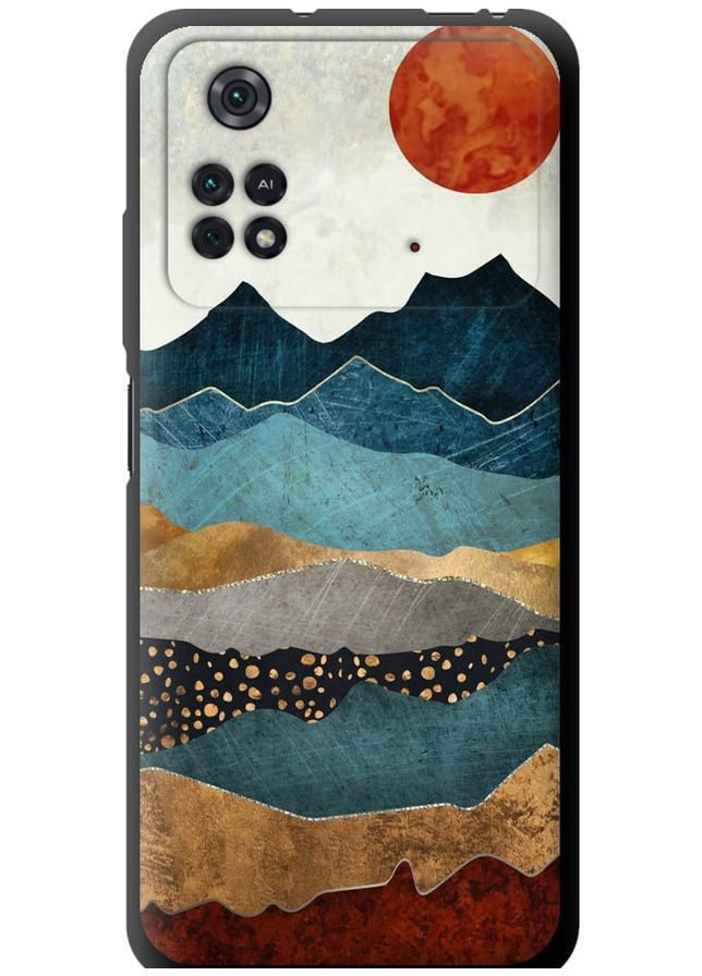 TPU черный чехол 'Закат горы' для Endorphone Xiaomi Poco M4 Pro (278056455)