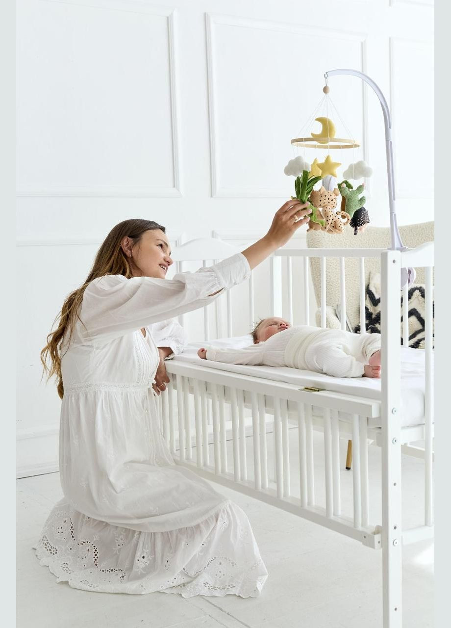 Детский мобиль на кроватку WoollyFox "Друзья из дальних краев: леопард, кенгуру, крокодил, попугай" No Brand (362497429)