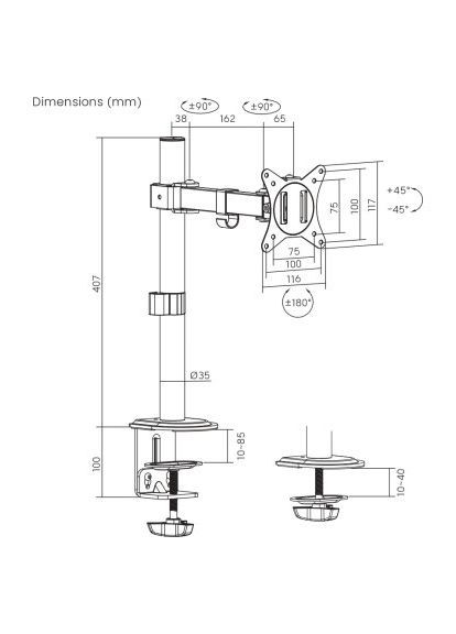 Кронштейн Brateck LDT66-C011 (369879761)