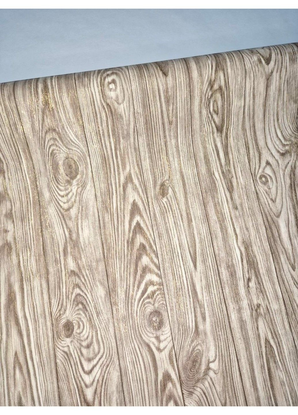 Шпалери вінілові на флізеліновій основі 10.05 × 1.06 м 319-12, коричневі під дерево для вітальні, спальні, коридору, кухні Слов'янські шпалери (340275326)