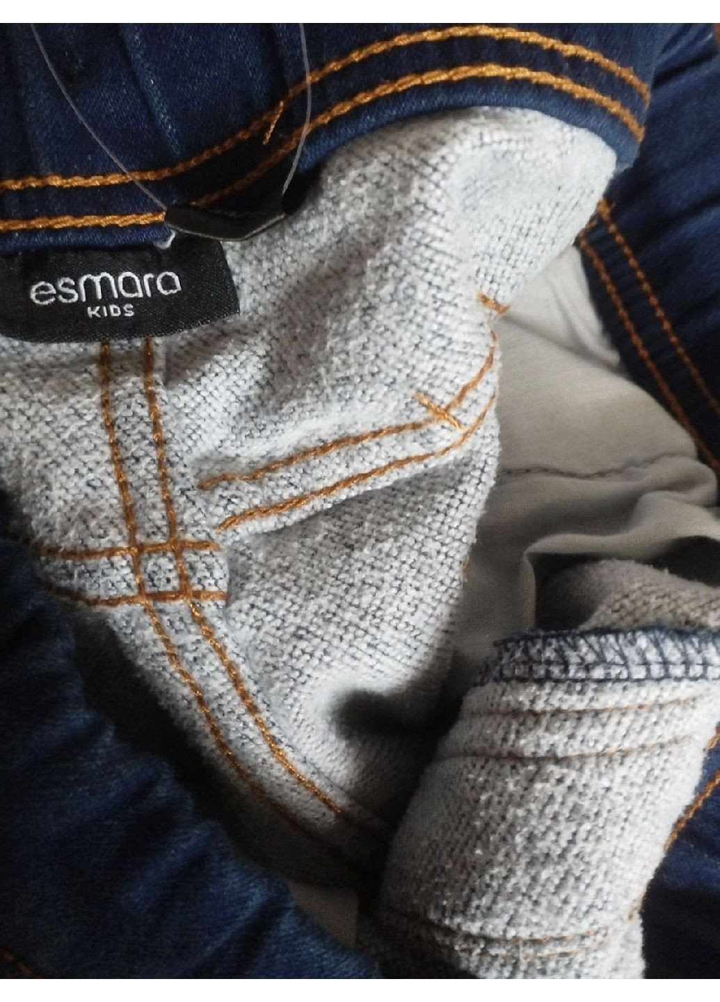 Темно-синие демисезонные прямые утепленные джинсы Esmara