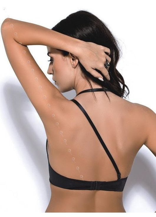 Чорний планж жіночий коктельний бюстгальтер g025 Gorsenia без кісточок поліамід