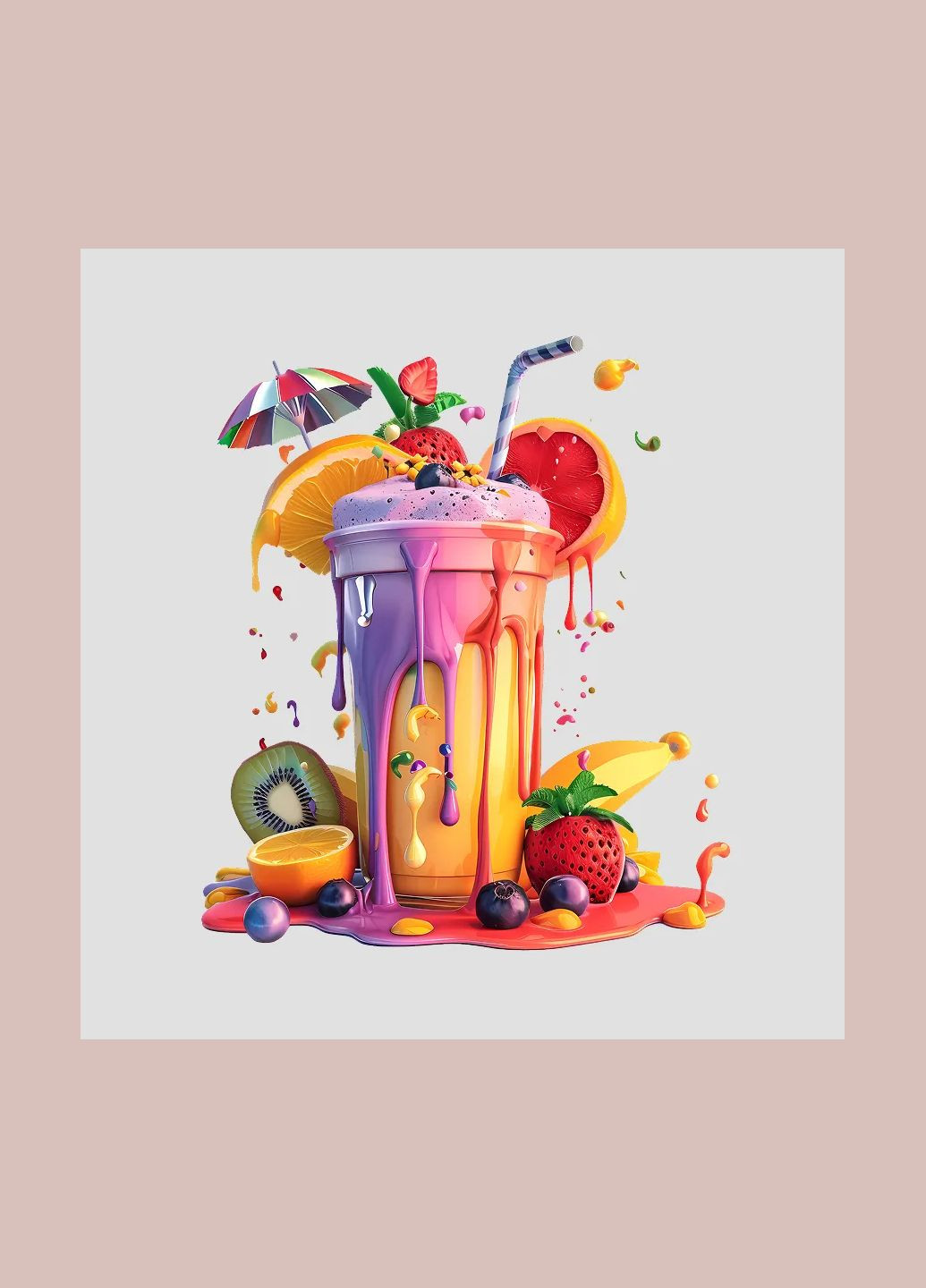 Термоаппликация "Летнее смузи" (2601) No Brand (335812779)