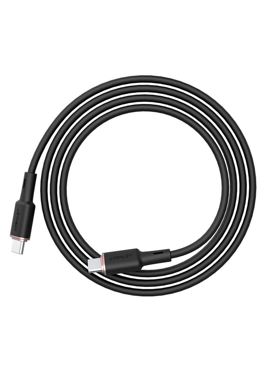 Кабель Type-C to Type-C 3A, 60W, 1.2m, silicone, zinc connectors, Black Acefast C2-03 (340279624)