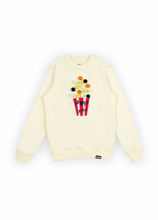 Желтый детский свитшот для девочки dg-24-3 Габби рисунок (284281680)