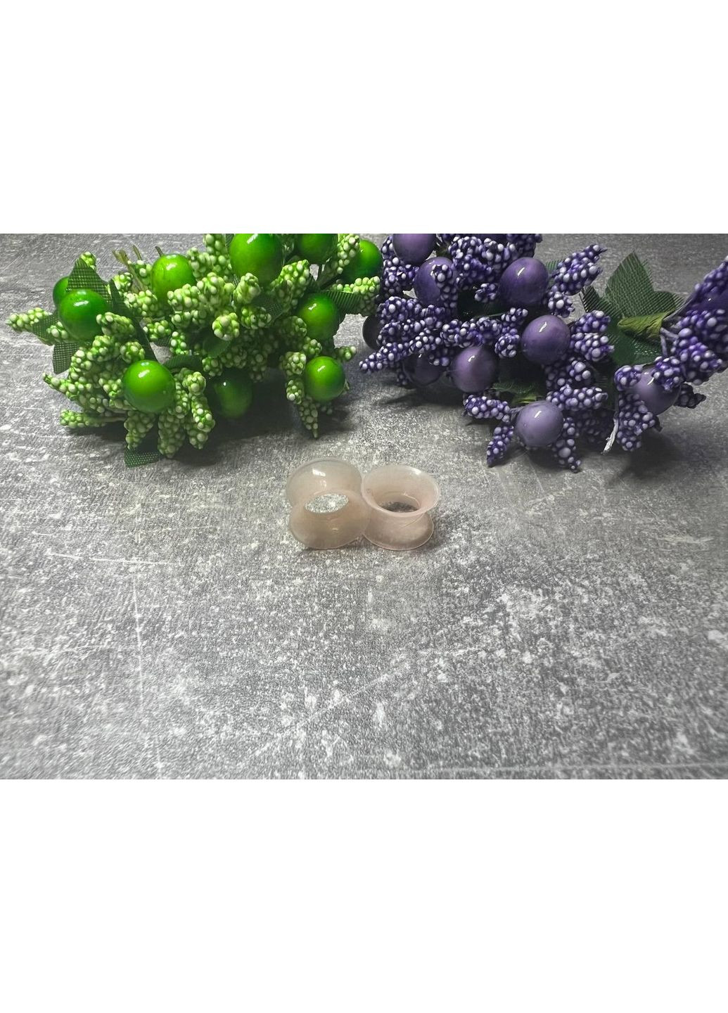 На 18 мм силіконові тунелі у різних кольорах Бежевий No Brand (372600071)