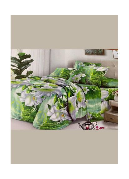 Євро комплект постільної білизни Бязь 3D Premium 200х220 см BPе-262 Vital-Textile (367262718)