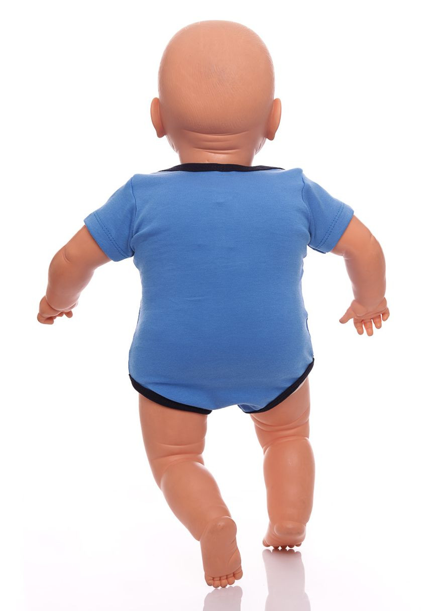 Синий летний боди+шорты смайл 56 см (30551) BABYKROHA
