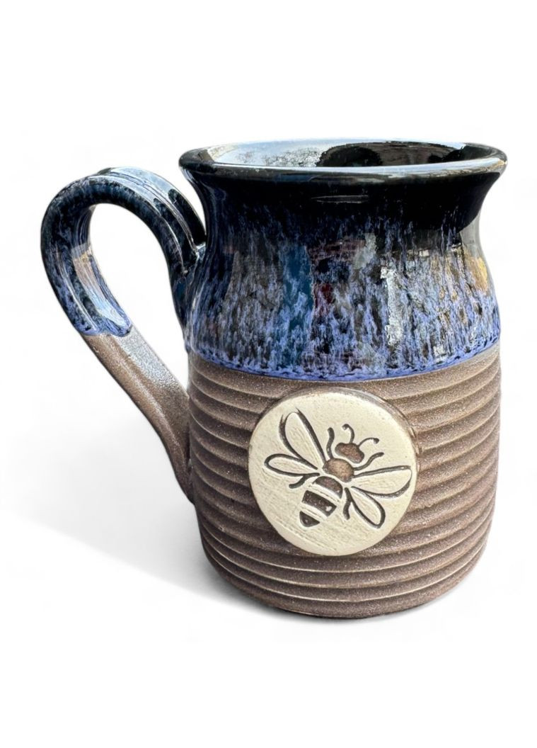 Чашка ручної роботи синя Бджілка Viking (292565358)