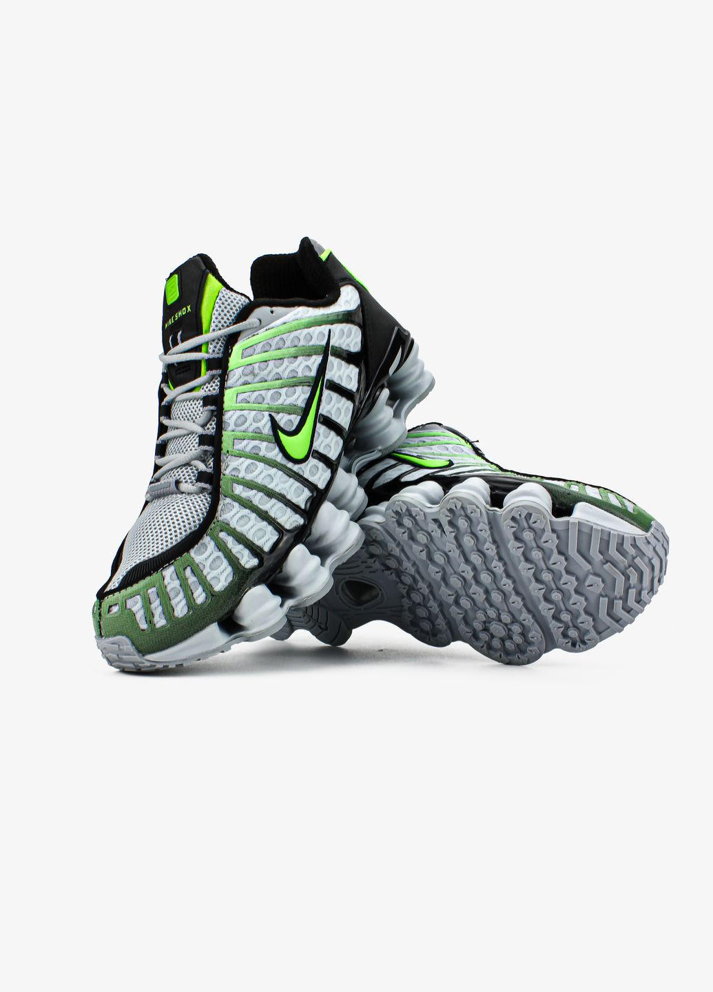 Серые демисезонные кроссовки мужские nike shox black red | найк шокс черные красные No Brand